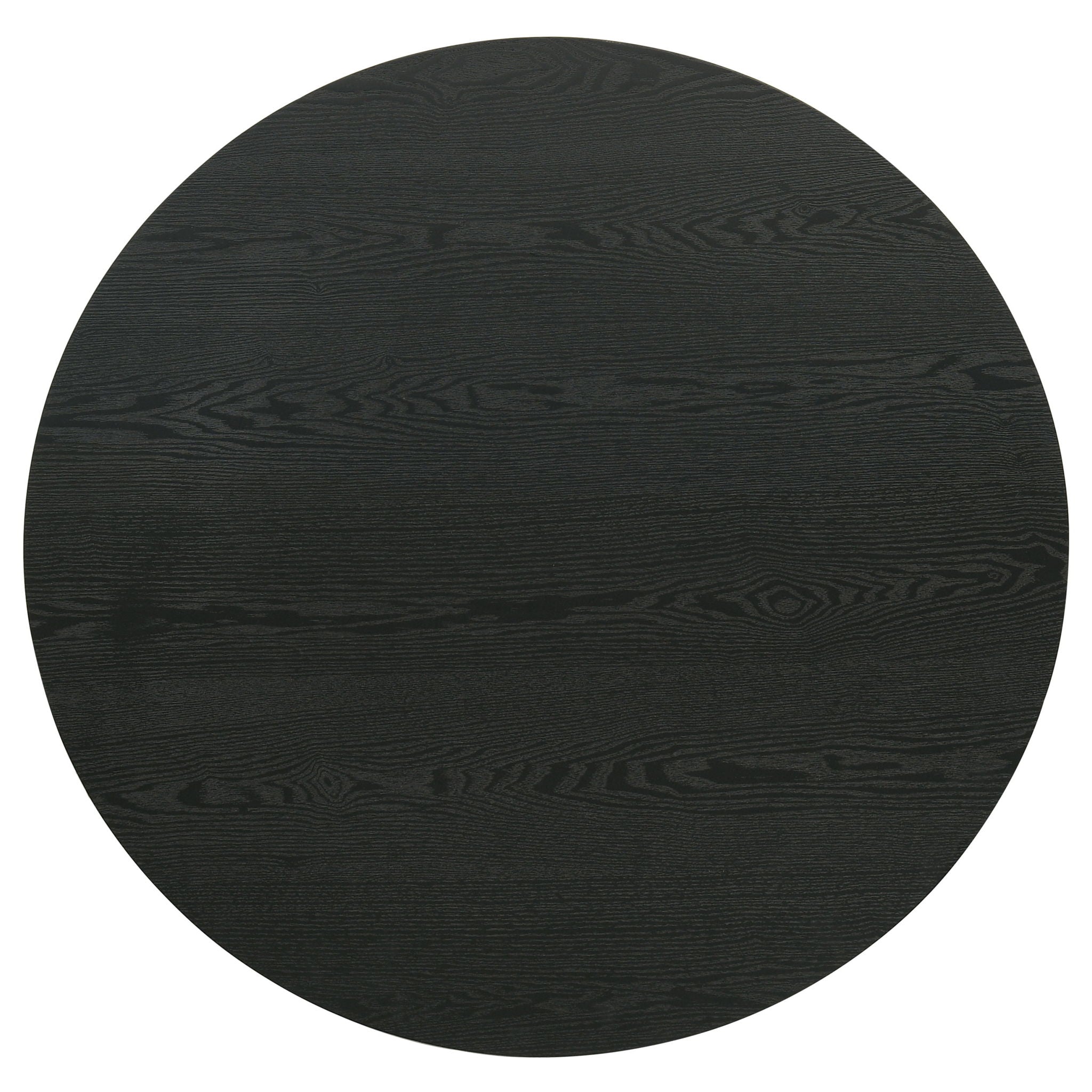 Hamlyn Round Fluted Occasional Cocktail Coffee Table Black