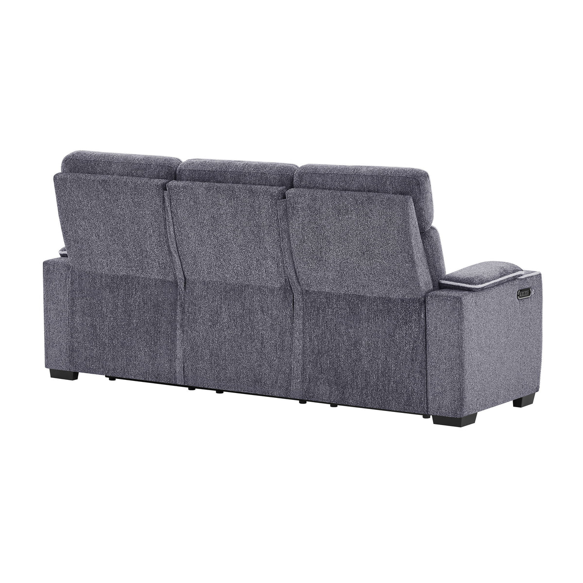 Austin - Reclining Sofa With Storage Arms - Gray