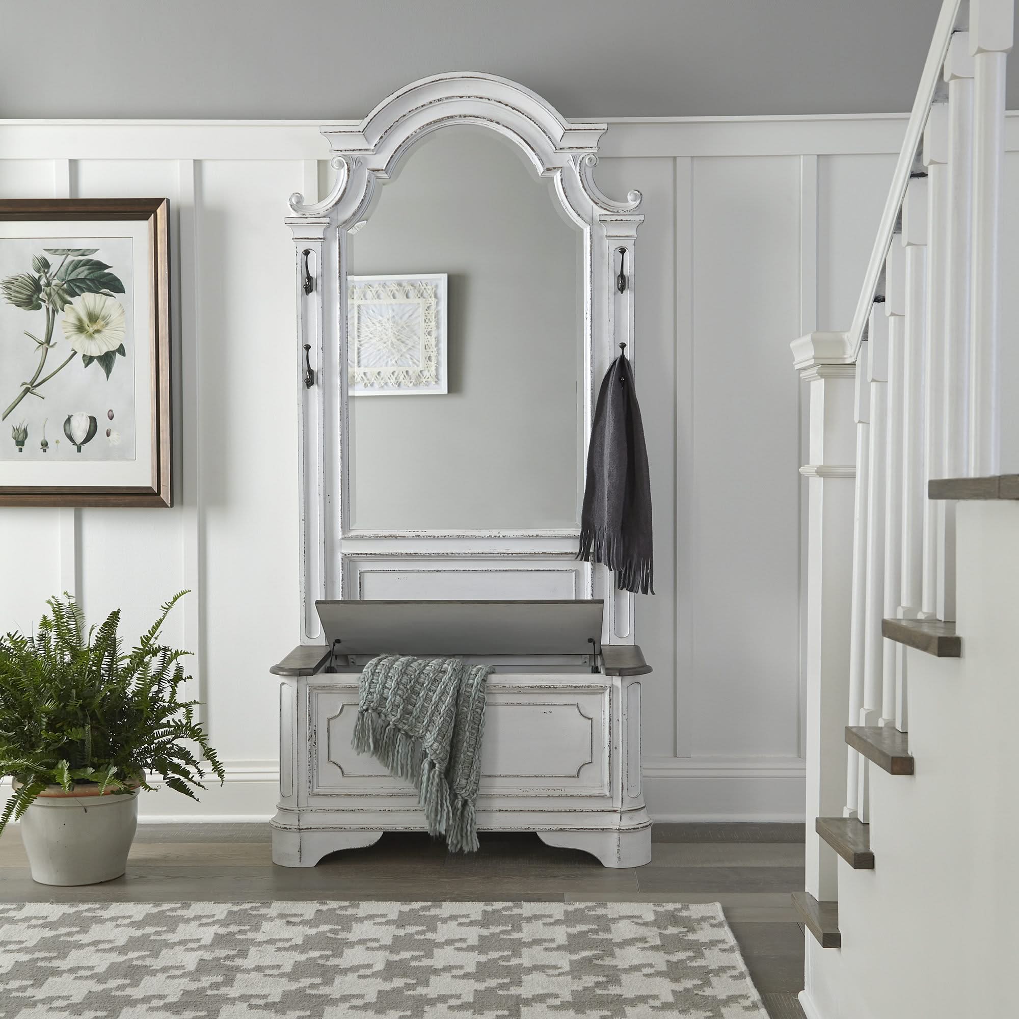 Magnolia Manor - 2 Piece Hall Tree - Antique White