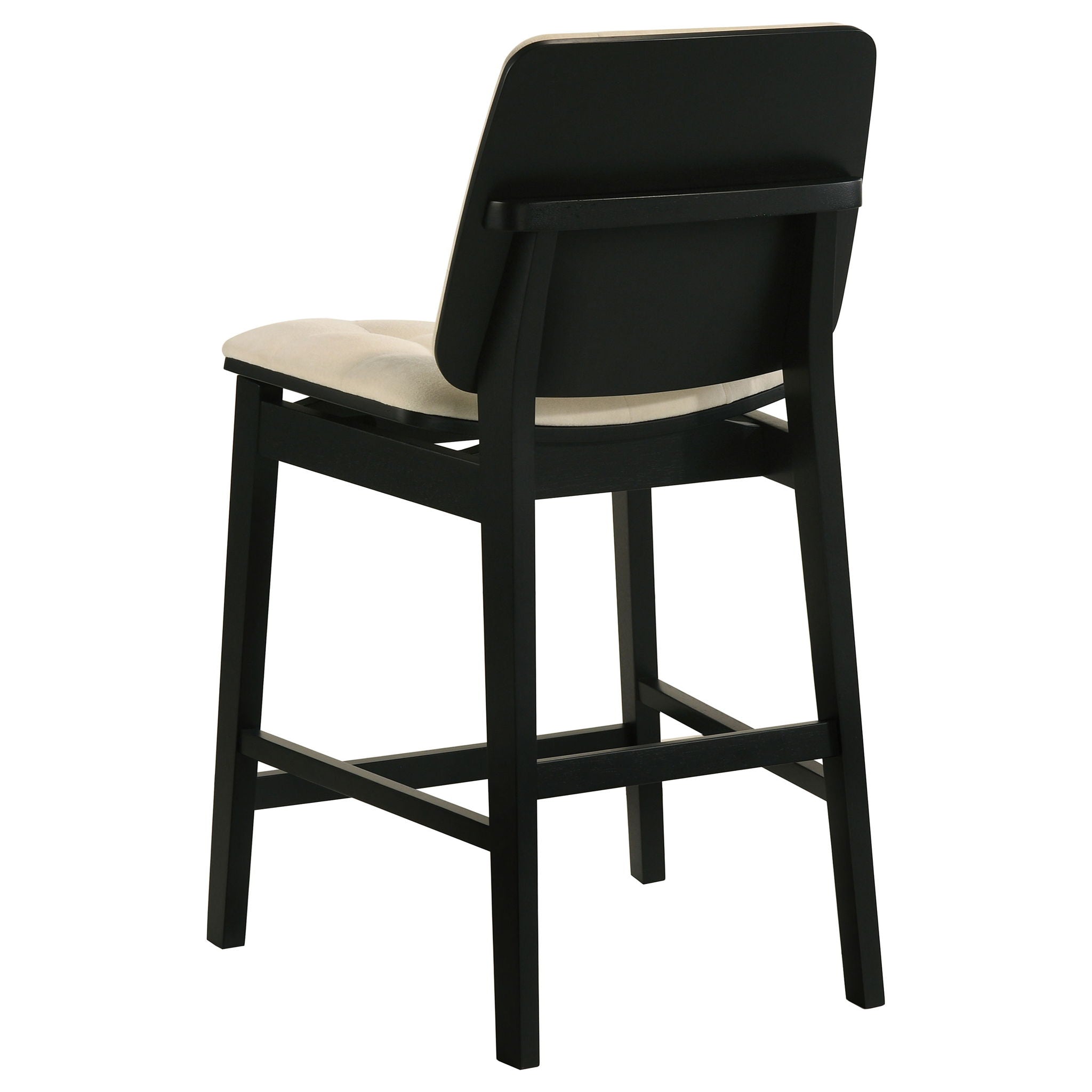 Redbridge Velvet Upholstered Counter Chair Cream and Black (Set of 2)
