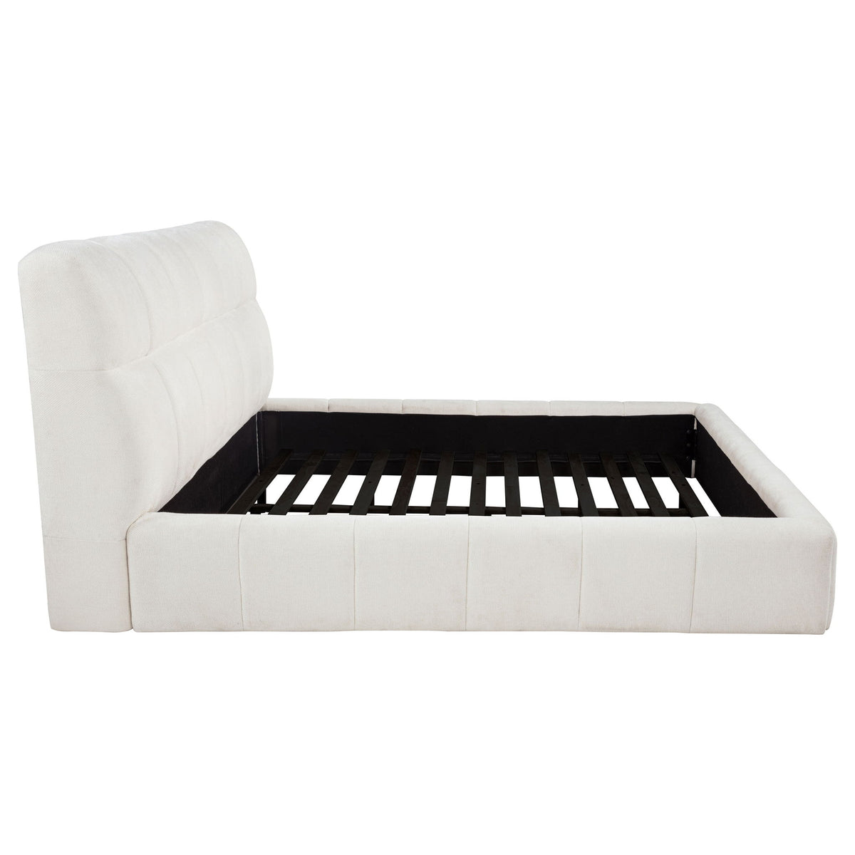 Nollet 48-inch Upholstered Eastern King Platform Bed Cream