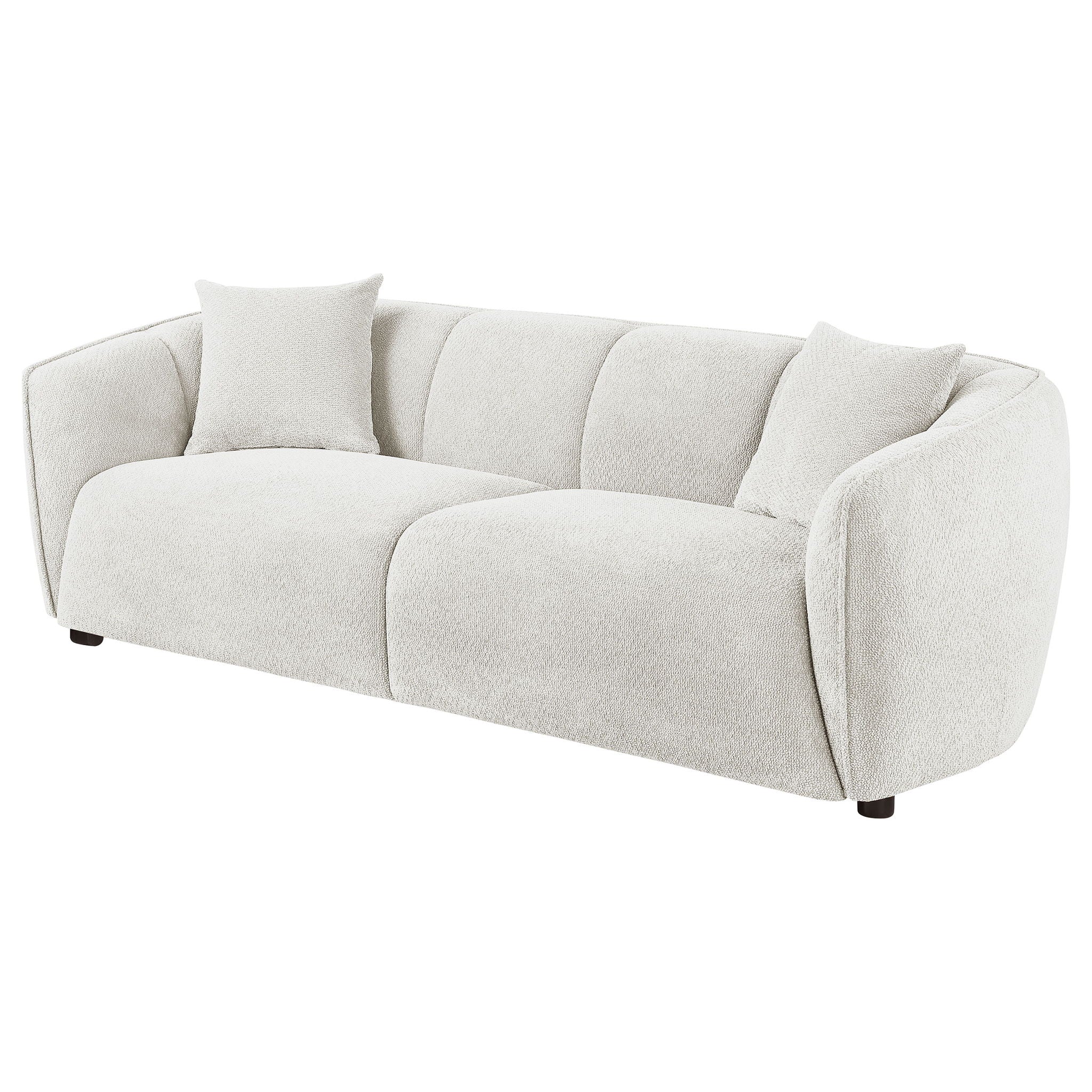 Aleisha Chenille Upholstered Sofa Ivory