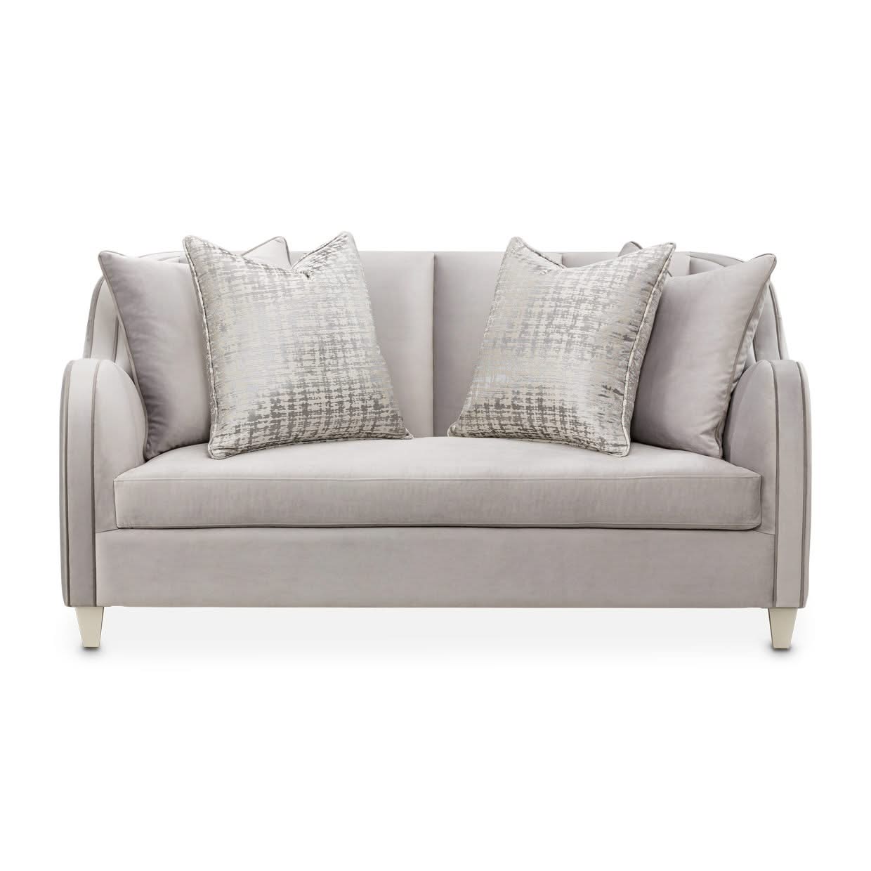 Roxbury Park - Velvet Loveseat - Steel / Slate