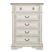 Abbey Park - 5 Drawer Chest - Antique White