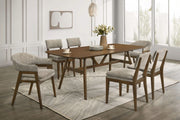 Miller - 78" Dining Table With 6 Chairs (4S/2A) - Walnut