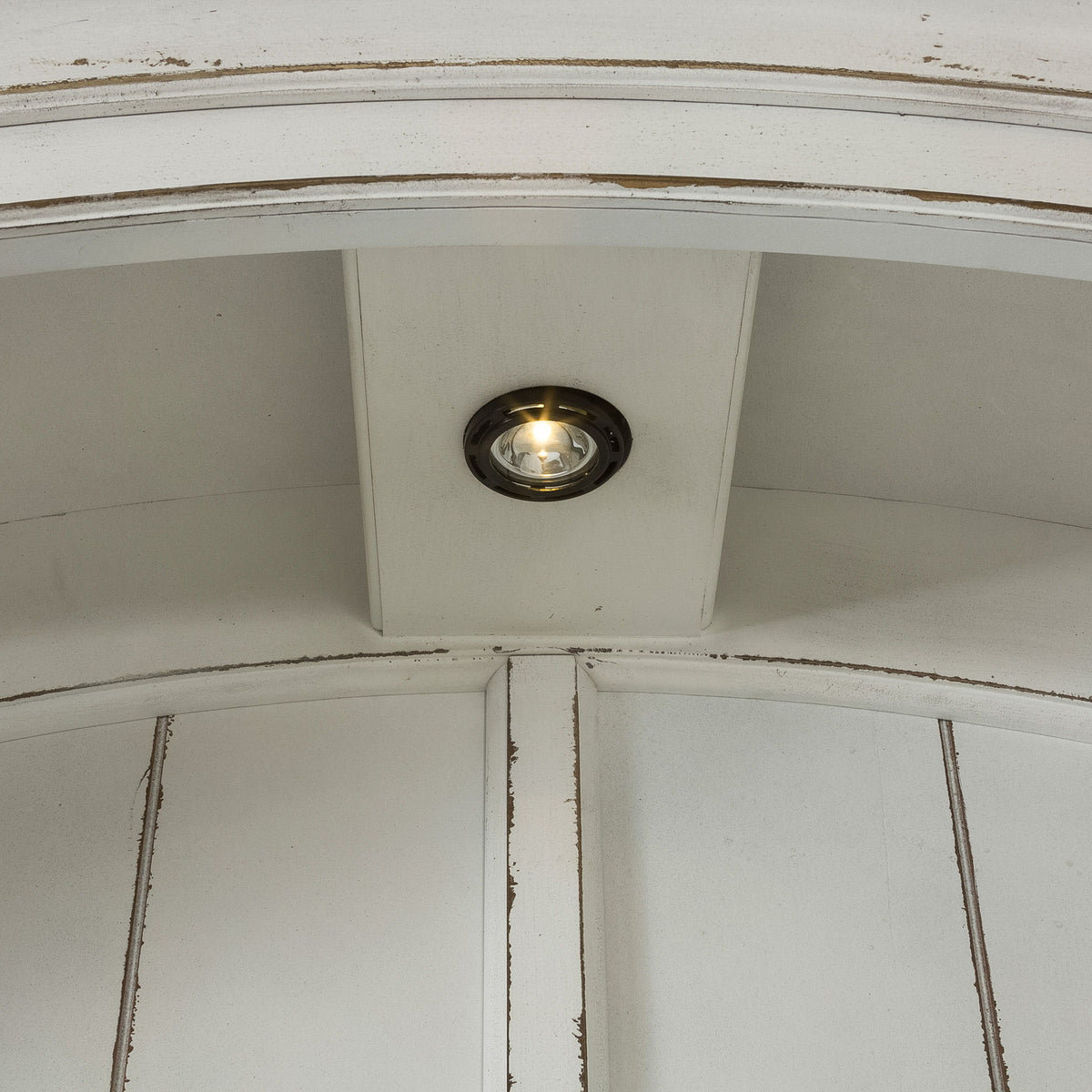 Magnolia Manor - Arched Entertainment Hutch - Antique White