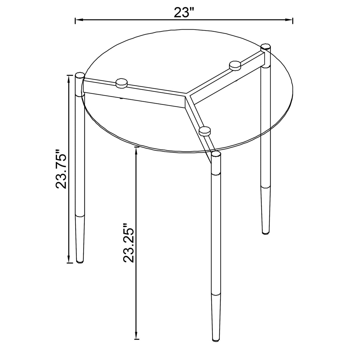 Rosalie Round Smoked Glass Top End Table Grey