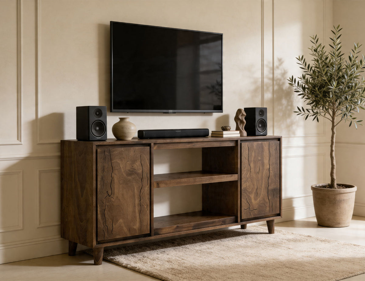 Savia - 2 Door TV Stand - Brown