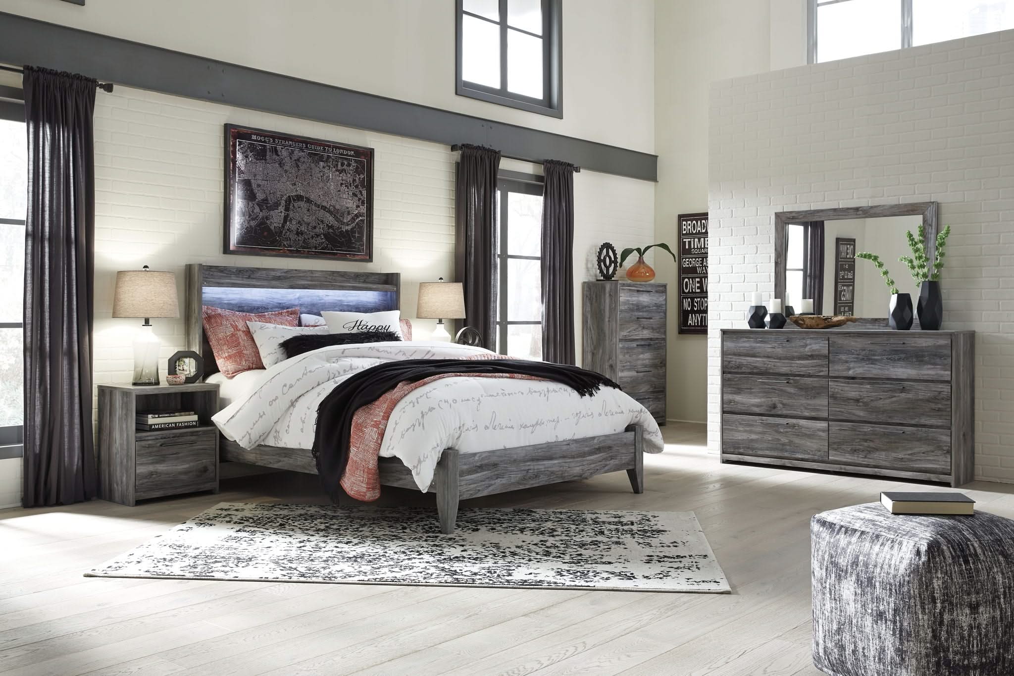 Baystorm - Panel Bedroom Set - Gray