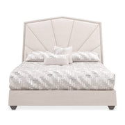 Fantosini - King Tufted Panel Bed - Silver Mist