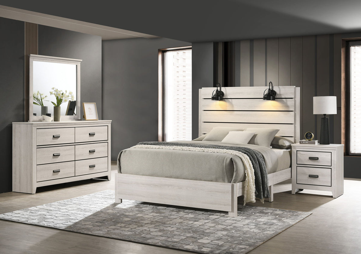Carter - Queen Platform Bed In One Box - White