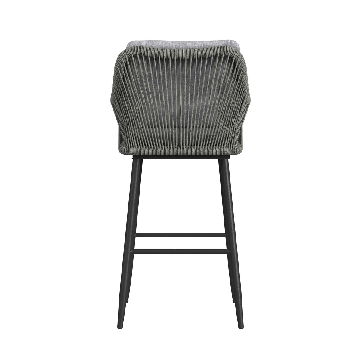 Bayhill - Fabric Barstool (Set of 2) - Black / Gray