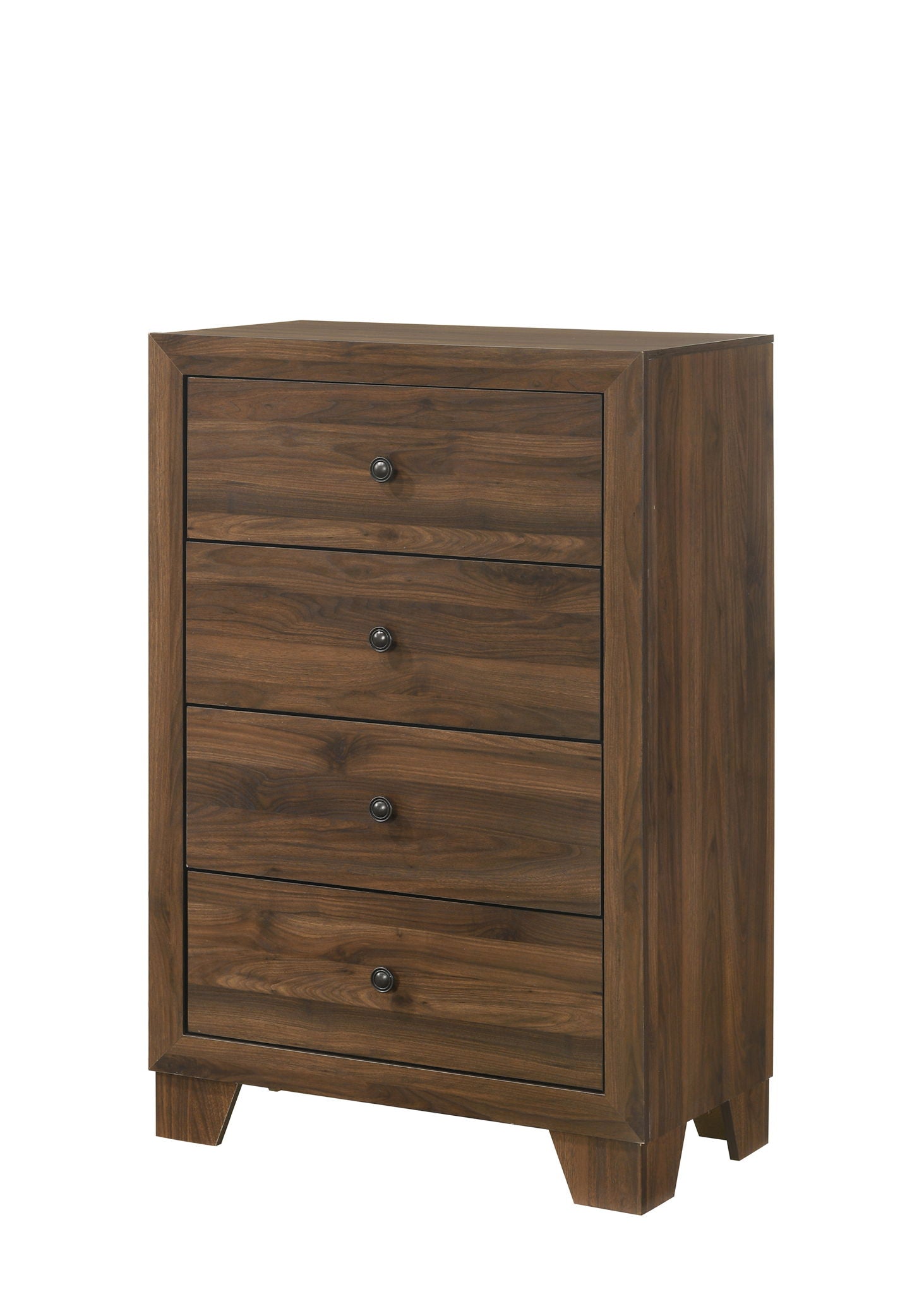 Millie - Full 5 Piece Upholstered Bedroom Set - Brown Cherry