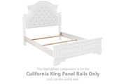 Realyn - Cal King Panel Rails - Chipped White