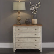 Farmhouse Reimagined - Lateral File - Antique White / Chestnut Tops