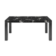 Dining Table And 4 Padded Chairs - Black