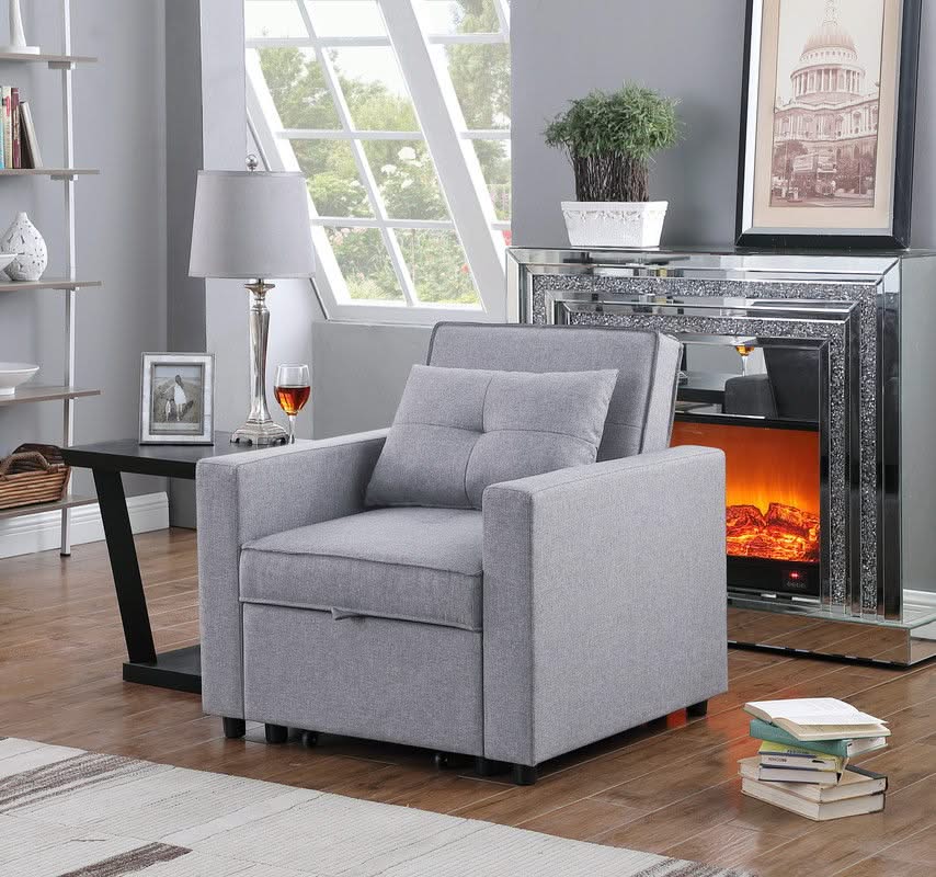 Zoey - Convertible Sleeper Chair With Side Pocket
