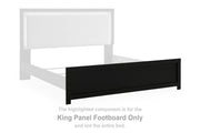 Maeling - King Panel Footboard - Black