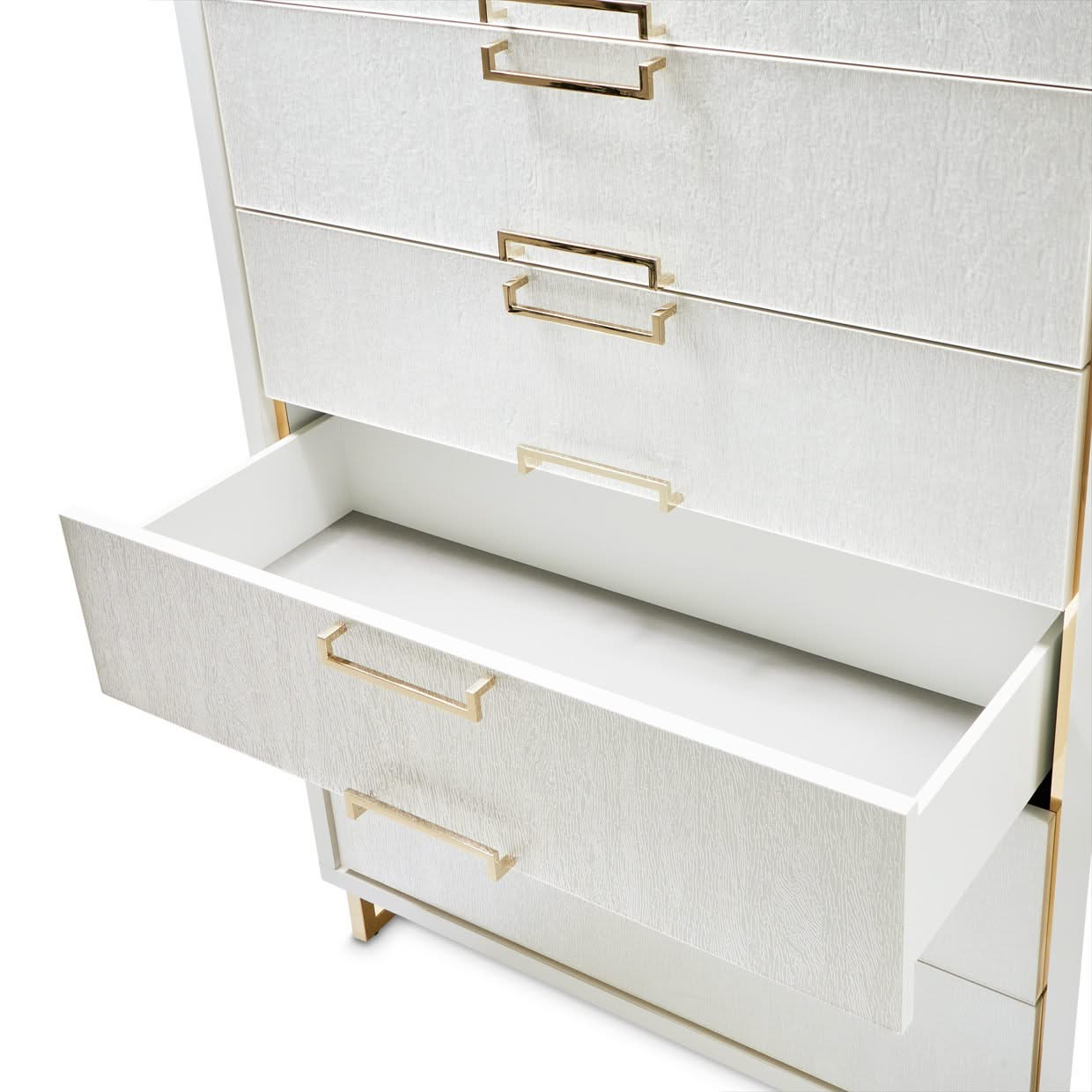 Palm Gate - 6-Drawer Chest - Cloud White