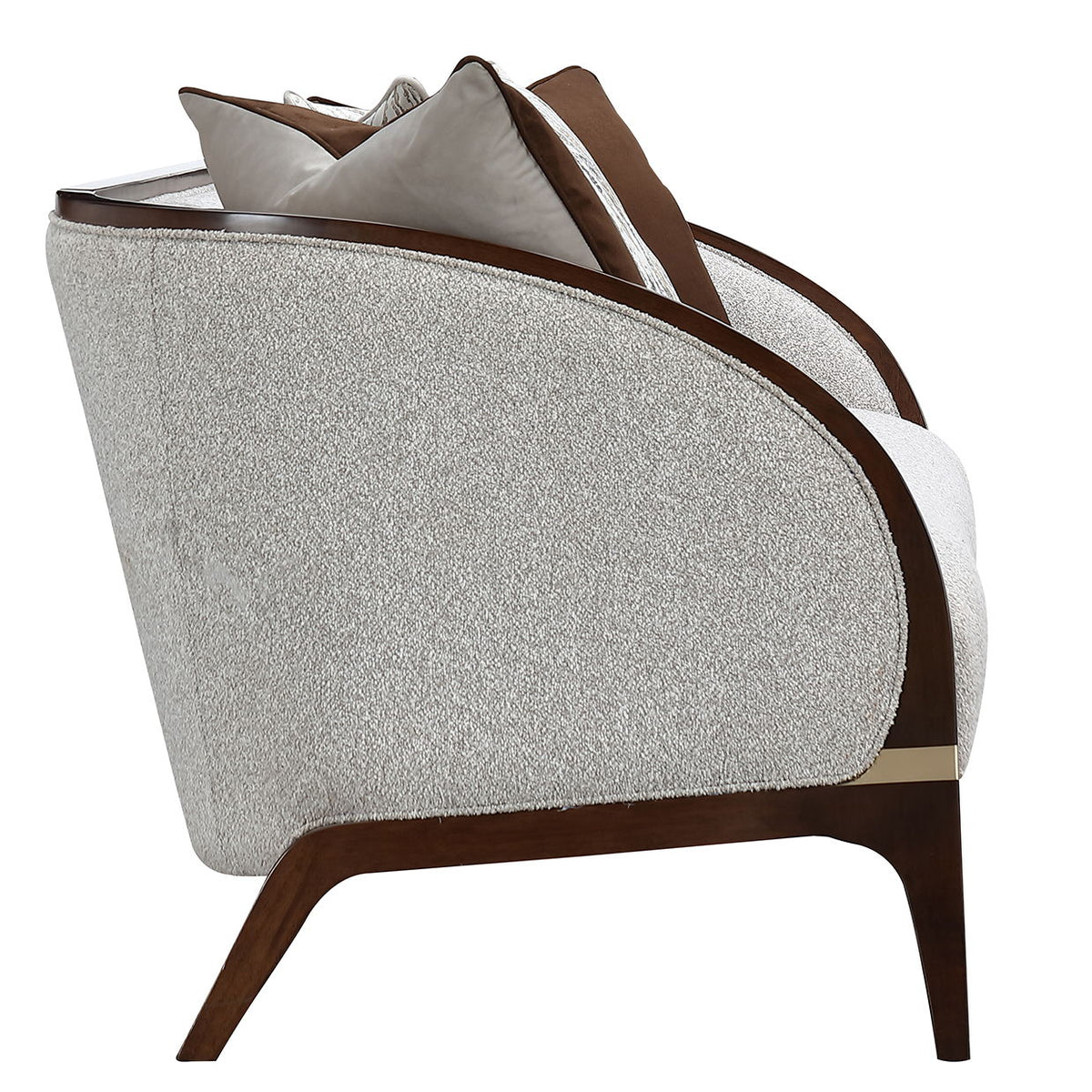 Houston - Sofa - Pebble / Walnut