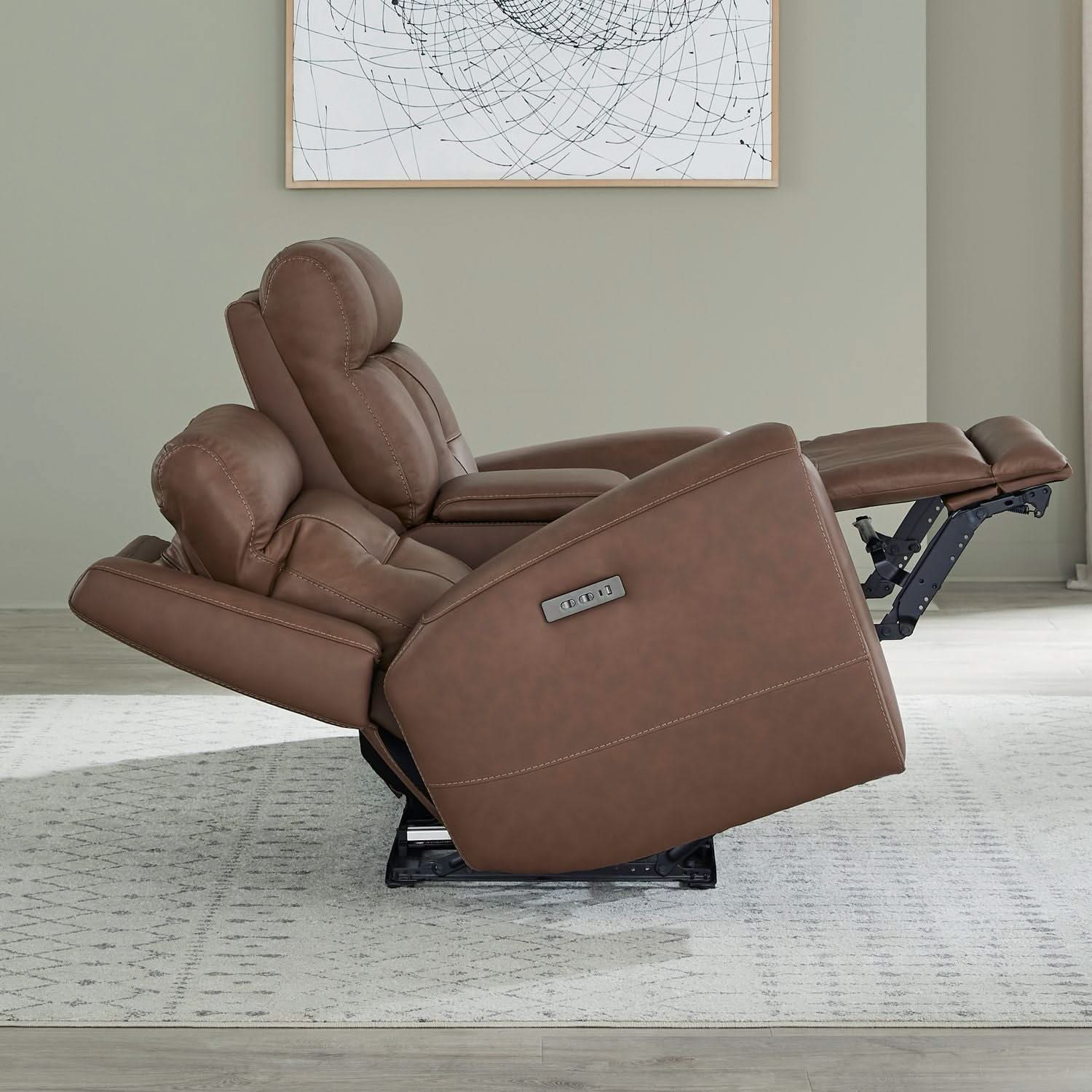 Beckham - Loveseat With Console P2 & ZG - Aline Saddle