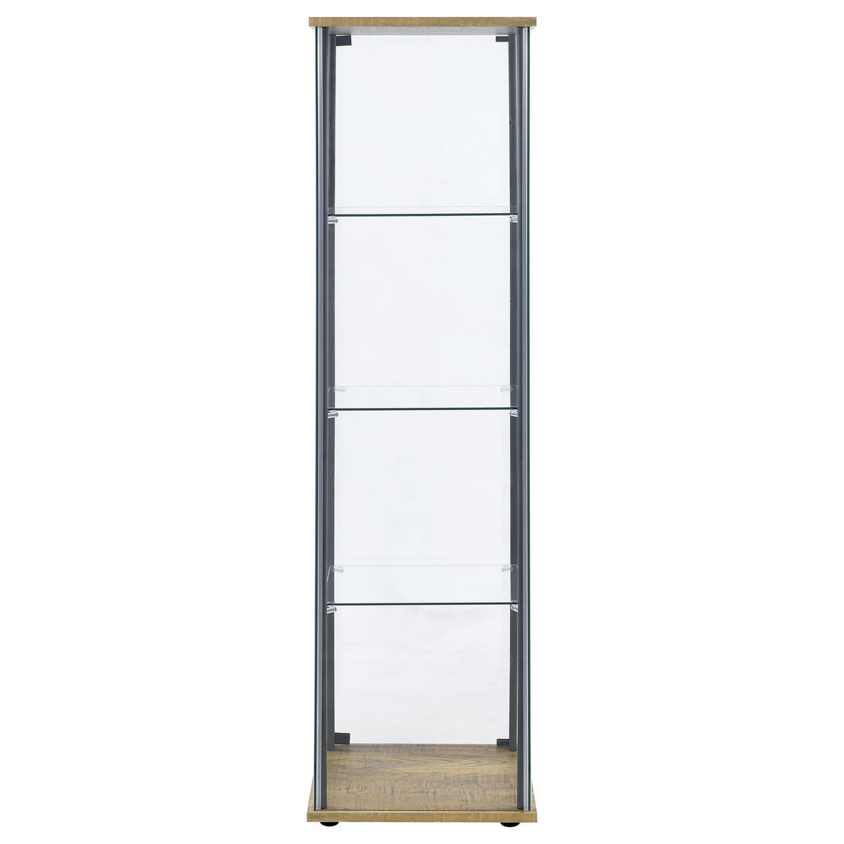 Bellatrix 3-shelf Clear Glass Curio Cabinet Mango