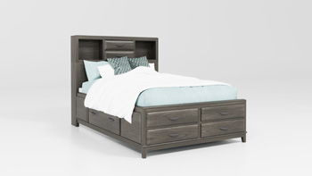 Mazing - Full Storage Headboard - Gray