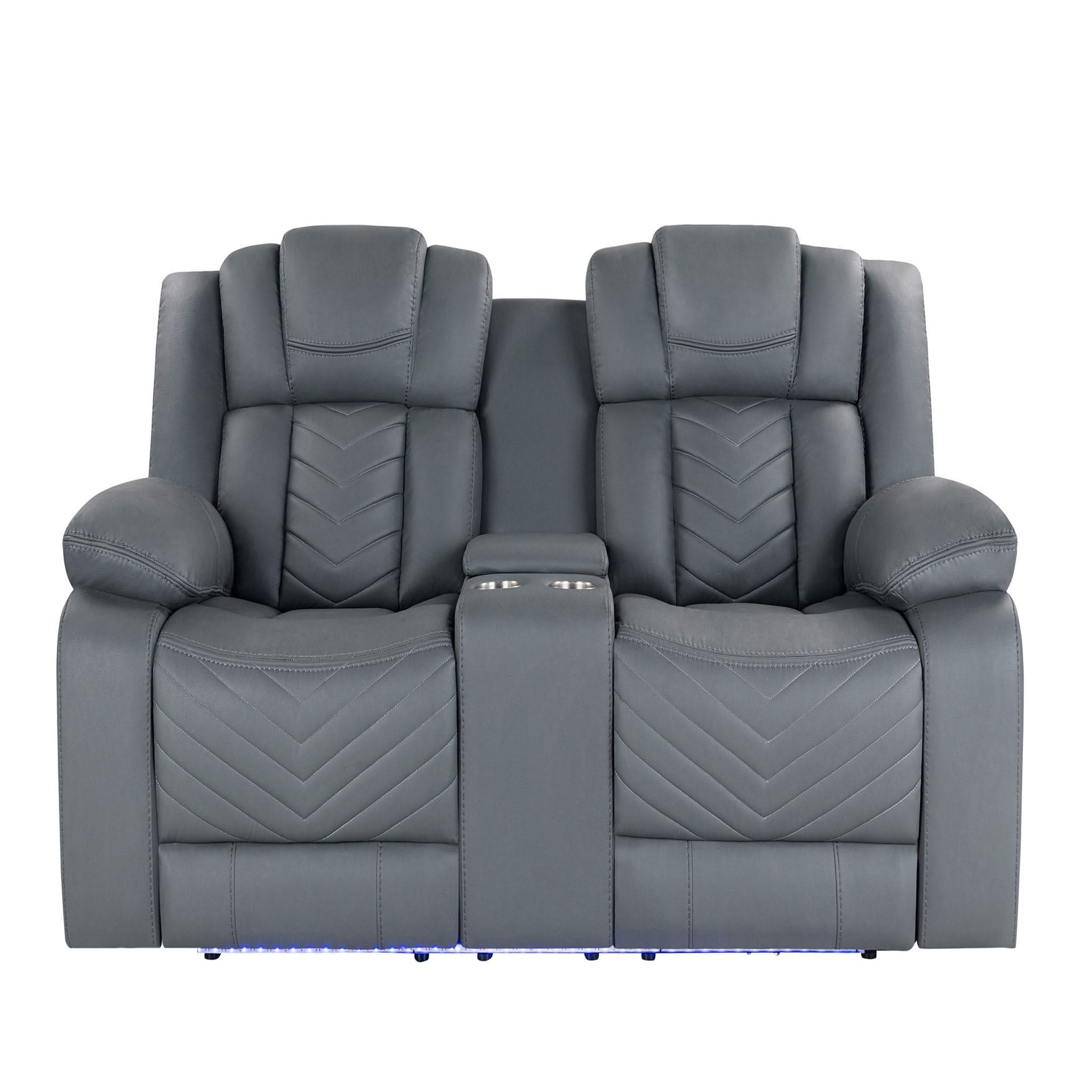 Raize - Power Living Room Set With Storage Console And Cup Holders