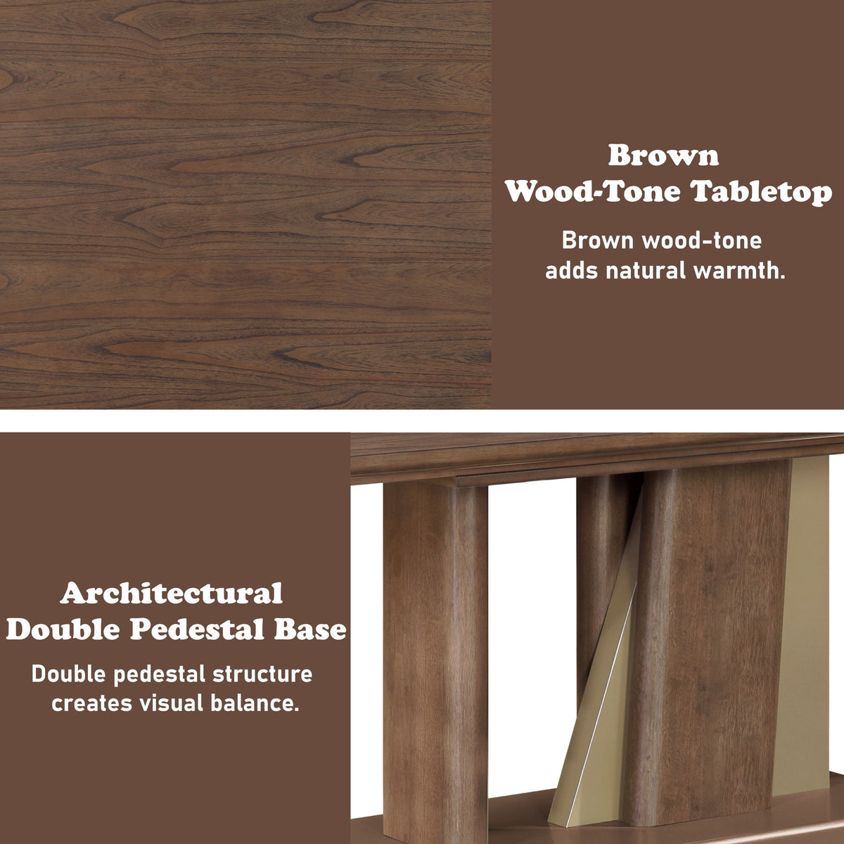 Ouida - Dining Table - Brown / Gold
