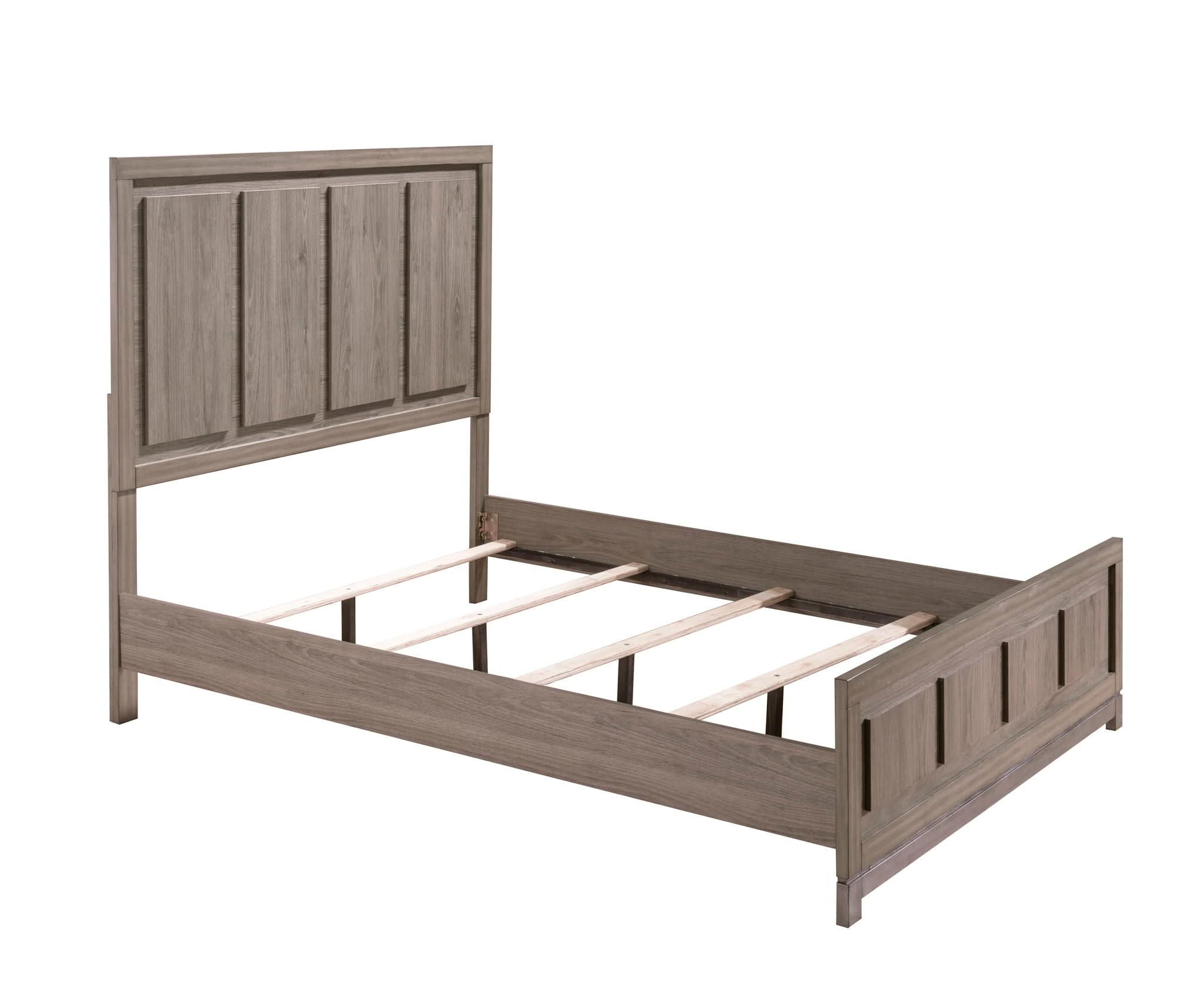 River - Queen Bed - Light Brown