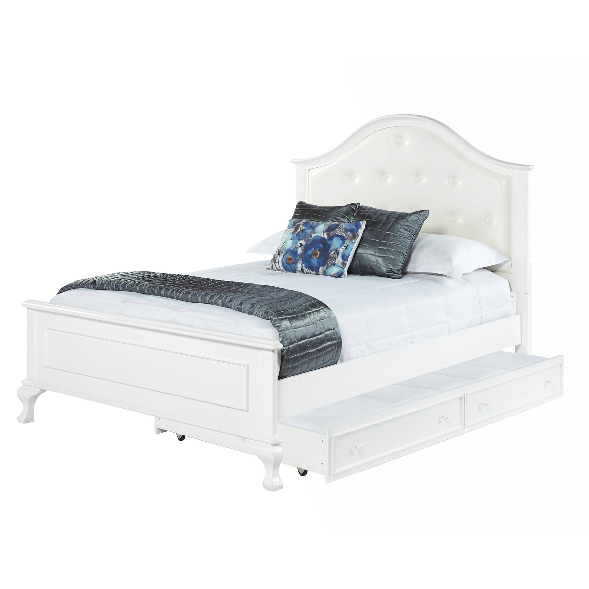Jesse - 4 Piece Full Panel With Trundle Bedroom Set - White