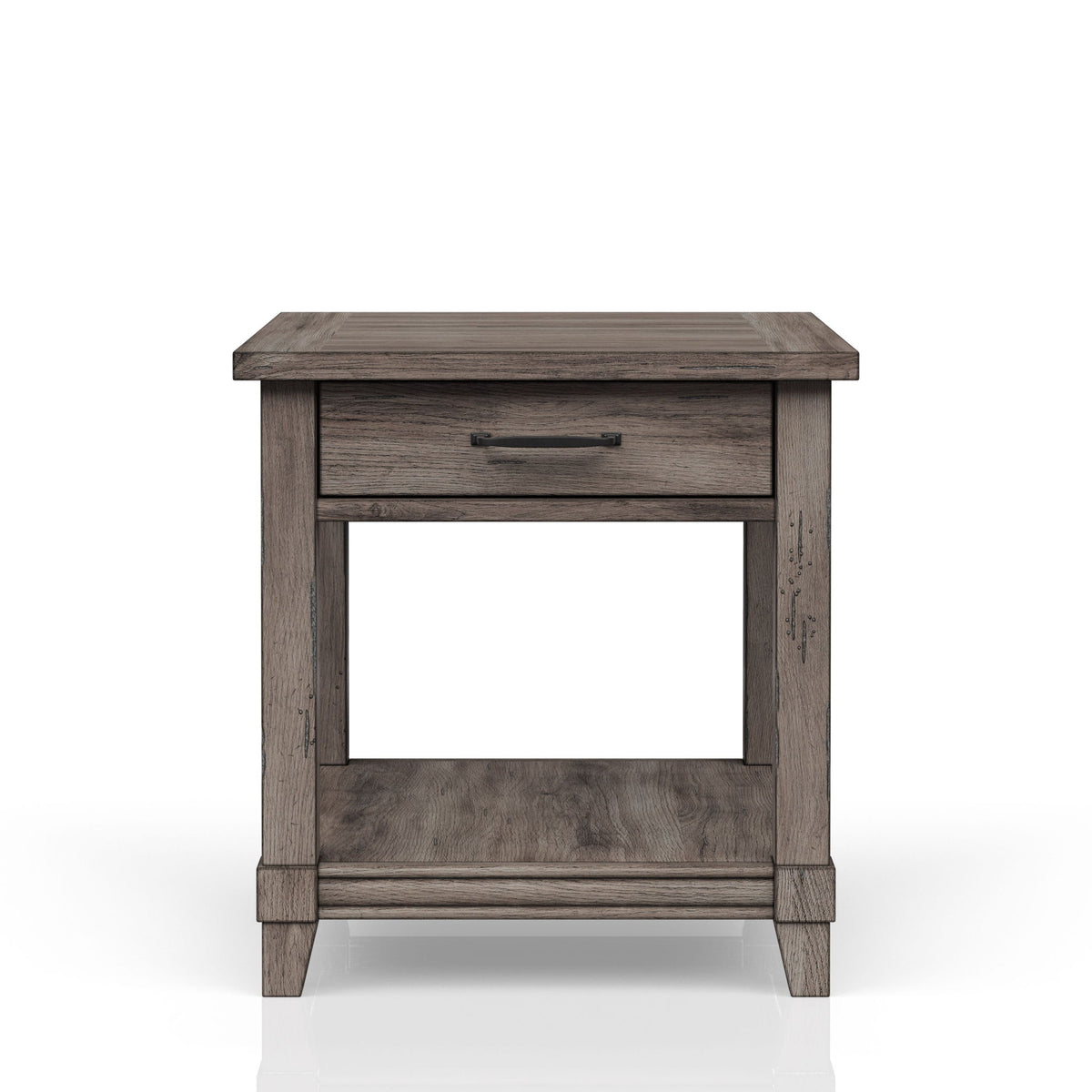 End Table With Storage Drawer Usn - Gray
