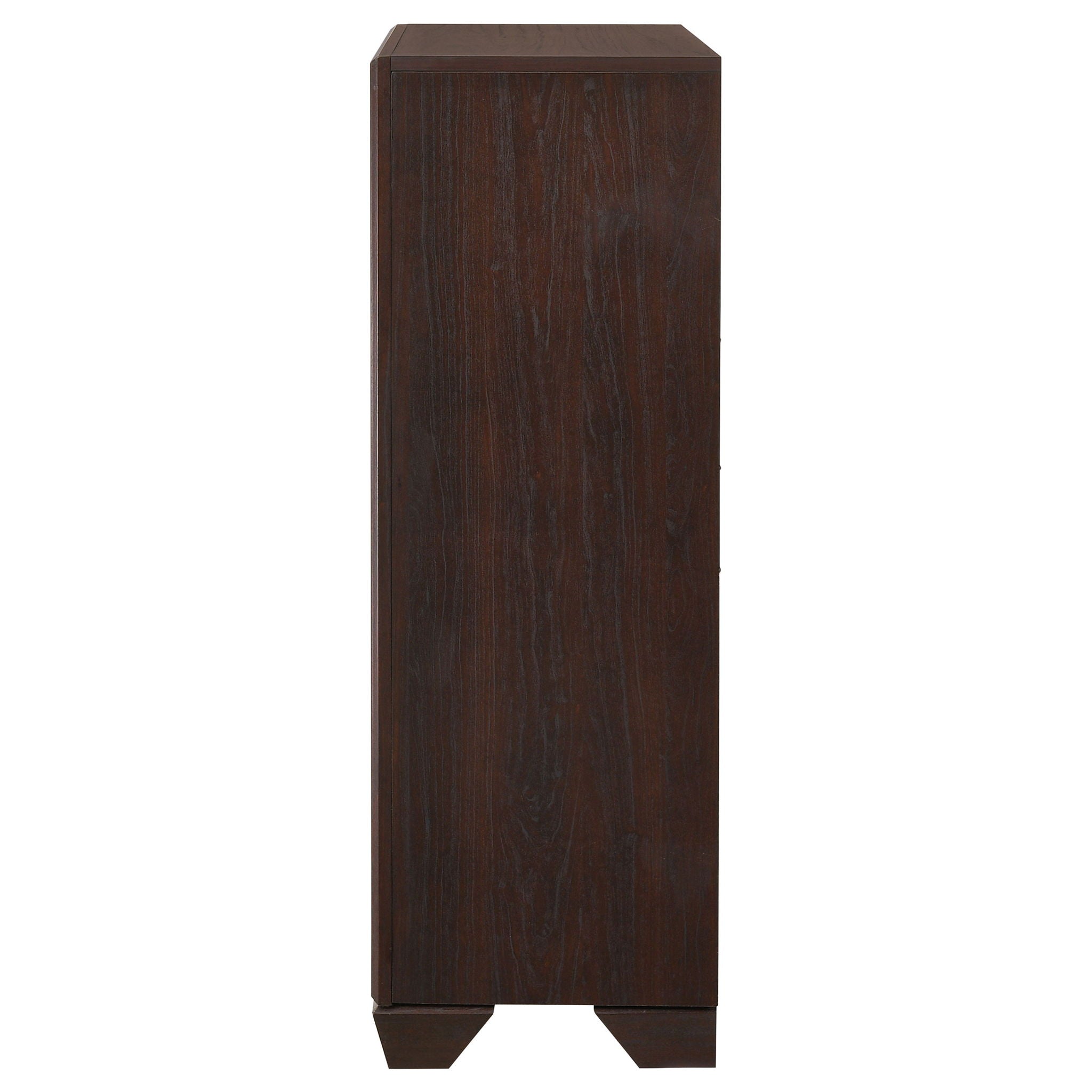 Kauffman 5-drawer Bedroom Chest Dark Cocoa