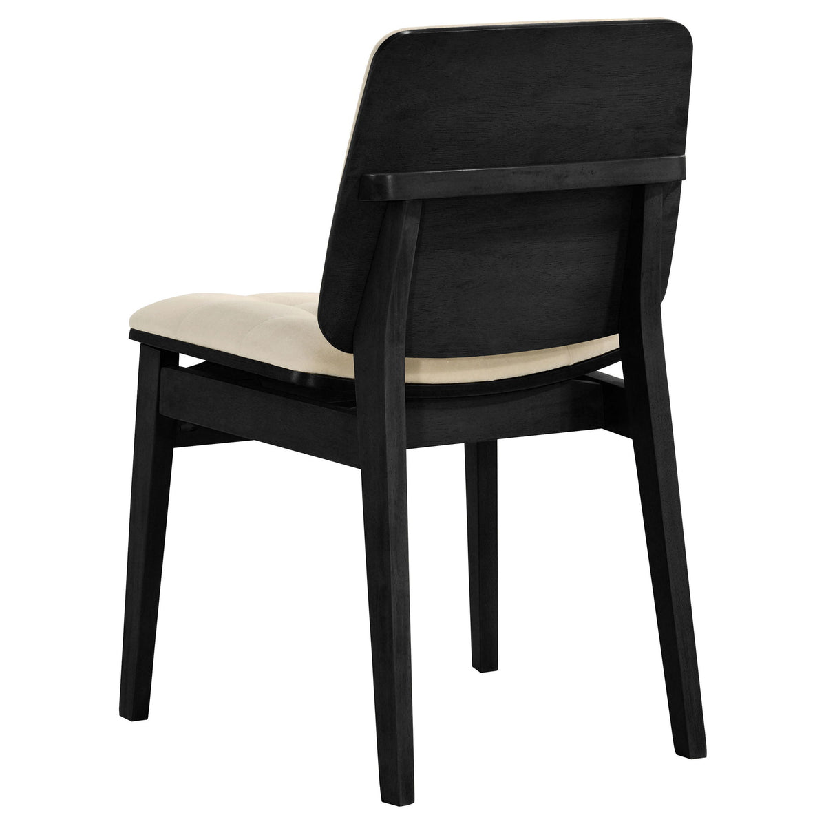 Redbridge Velvet Upholstered Side Chair Cream and Black (Set of 2)