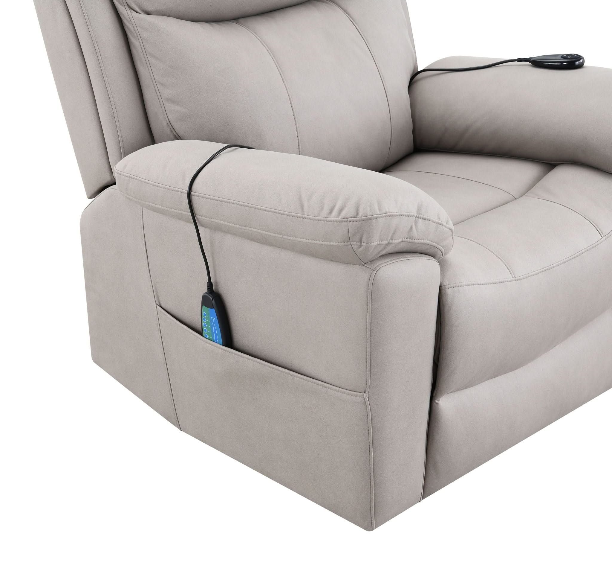 Chriki - Polished Power Motion Recliner With Lift Heating Massage Chair