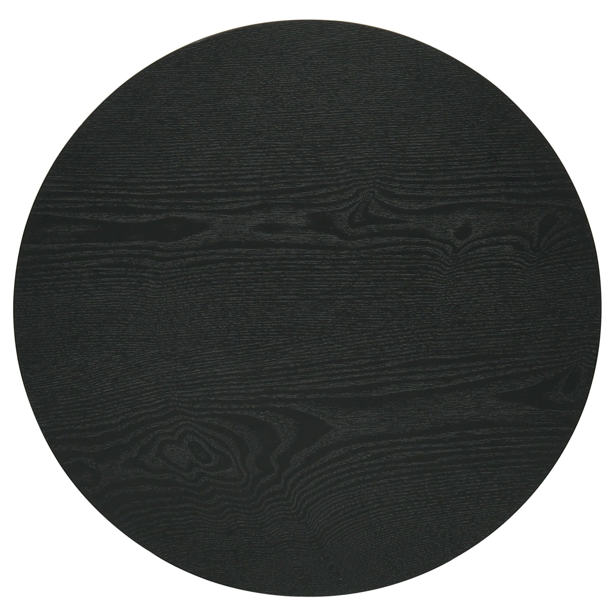 Hamlyn Round Fluted Occasional Side End Table Black