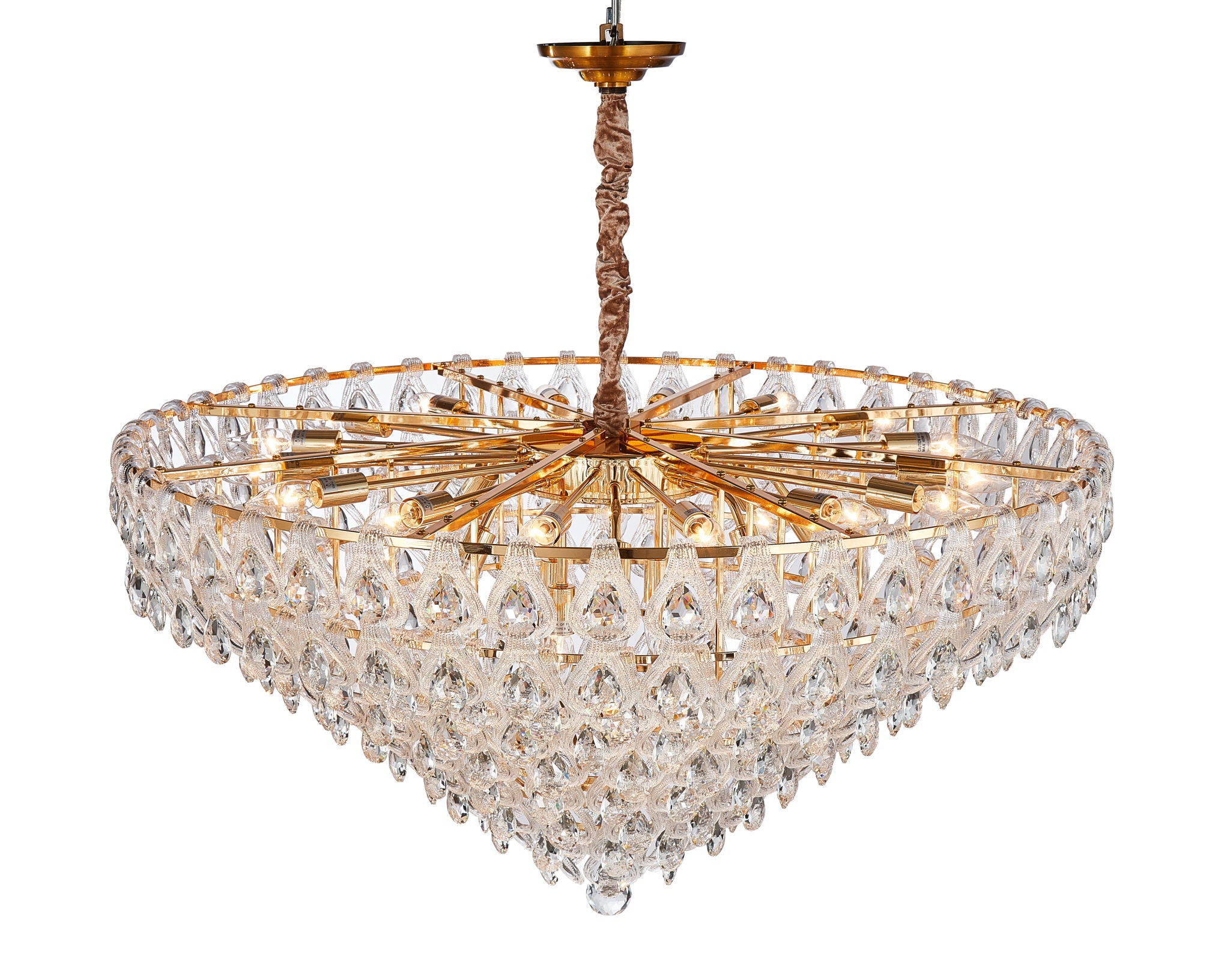 Michael Amini Lighting - Gala 28-Light Round LED Chandelier - Gold