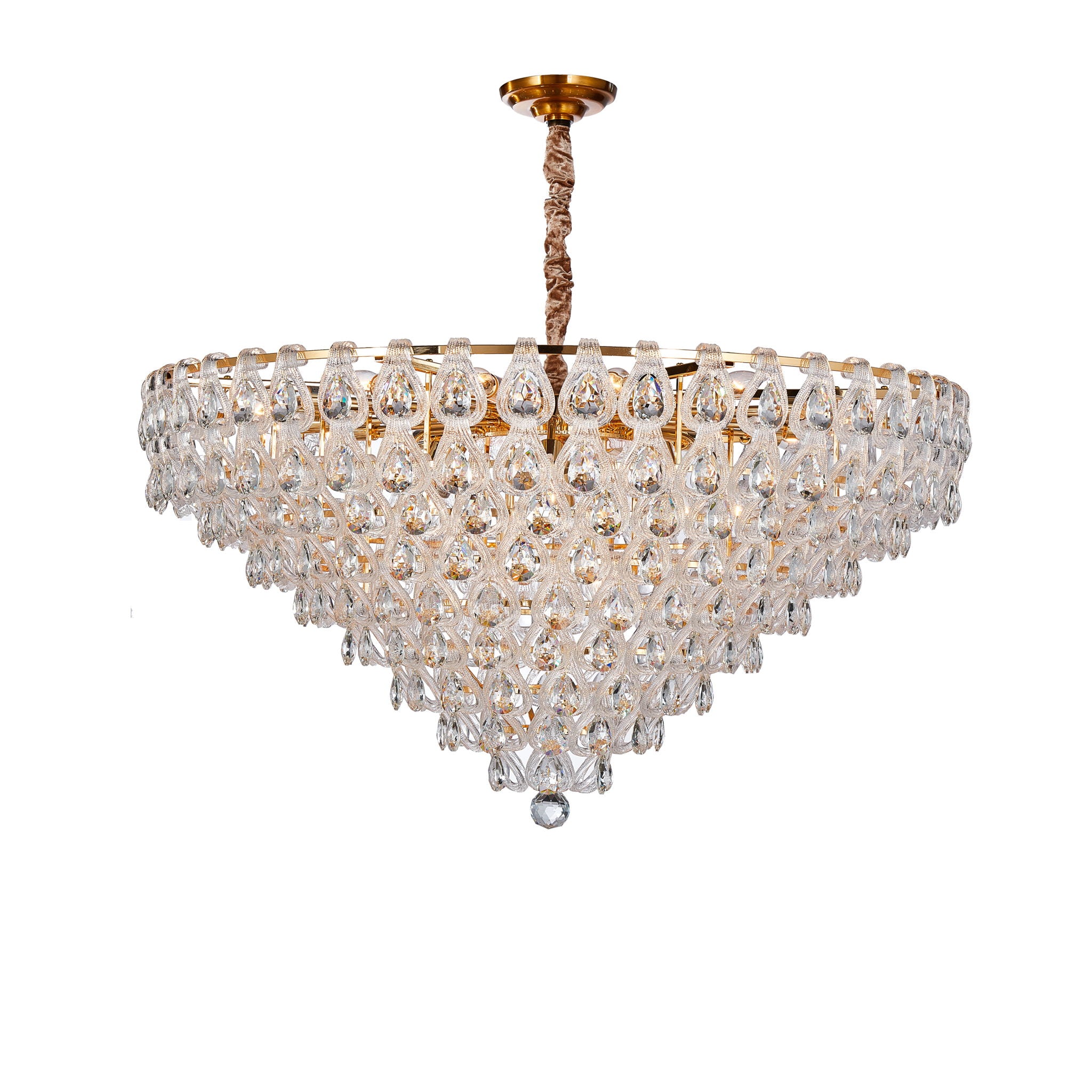Michael Amini Lighting - Gala 28-Light Round LED Chandelier - Gold