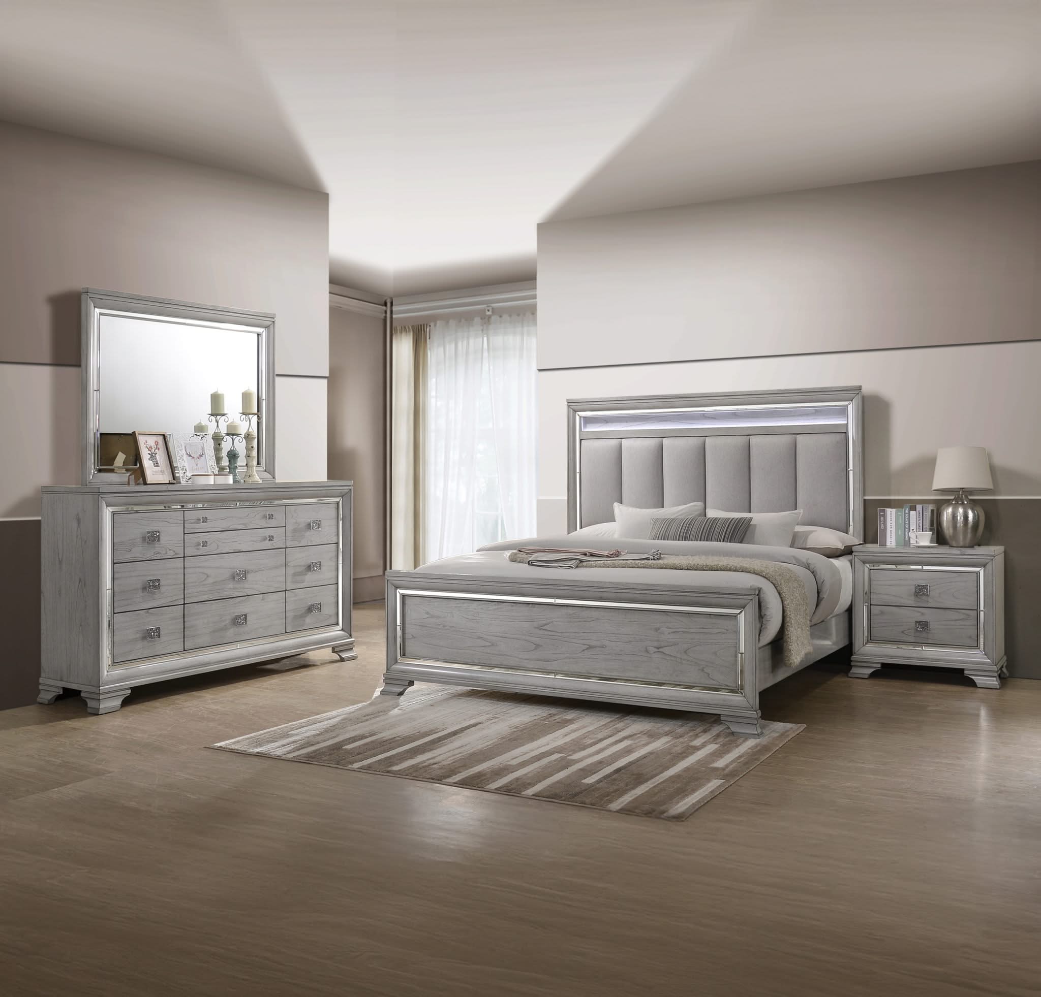Vail - California King 4 Piece Bedroom Set - Gray