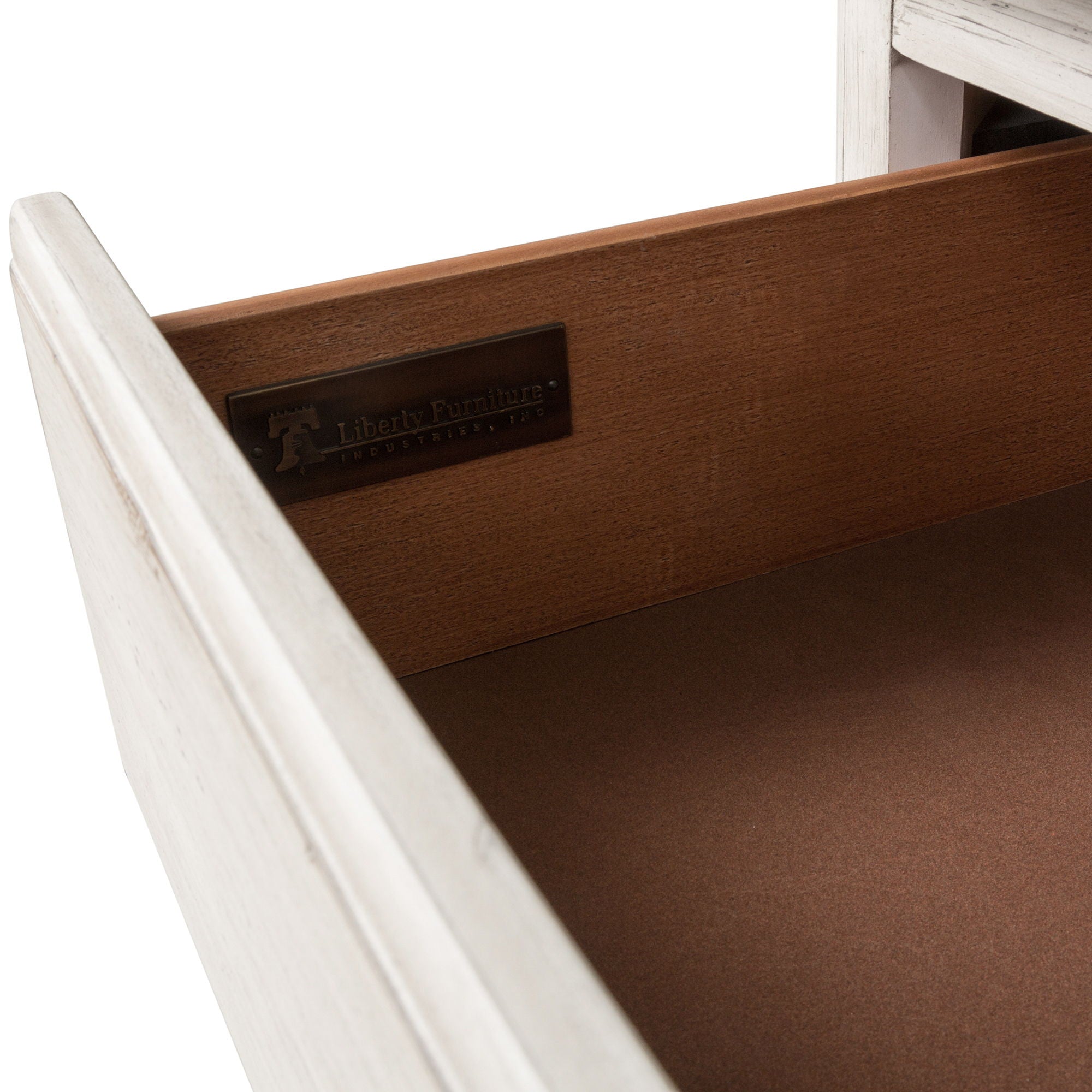 Farmhouse Reimagined - 8 Drawer Dresser - Antique White / Chestnut Tops