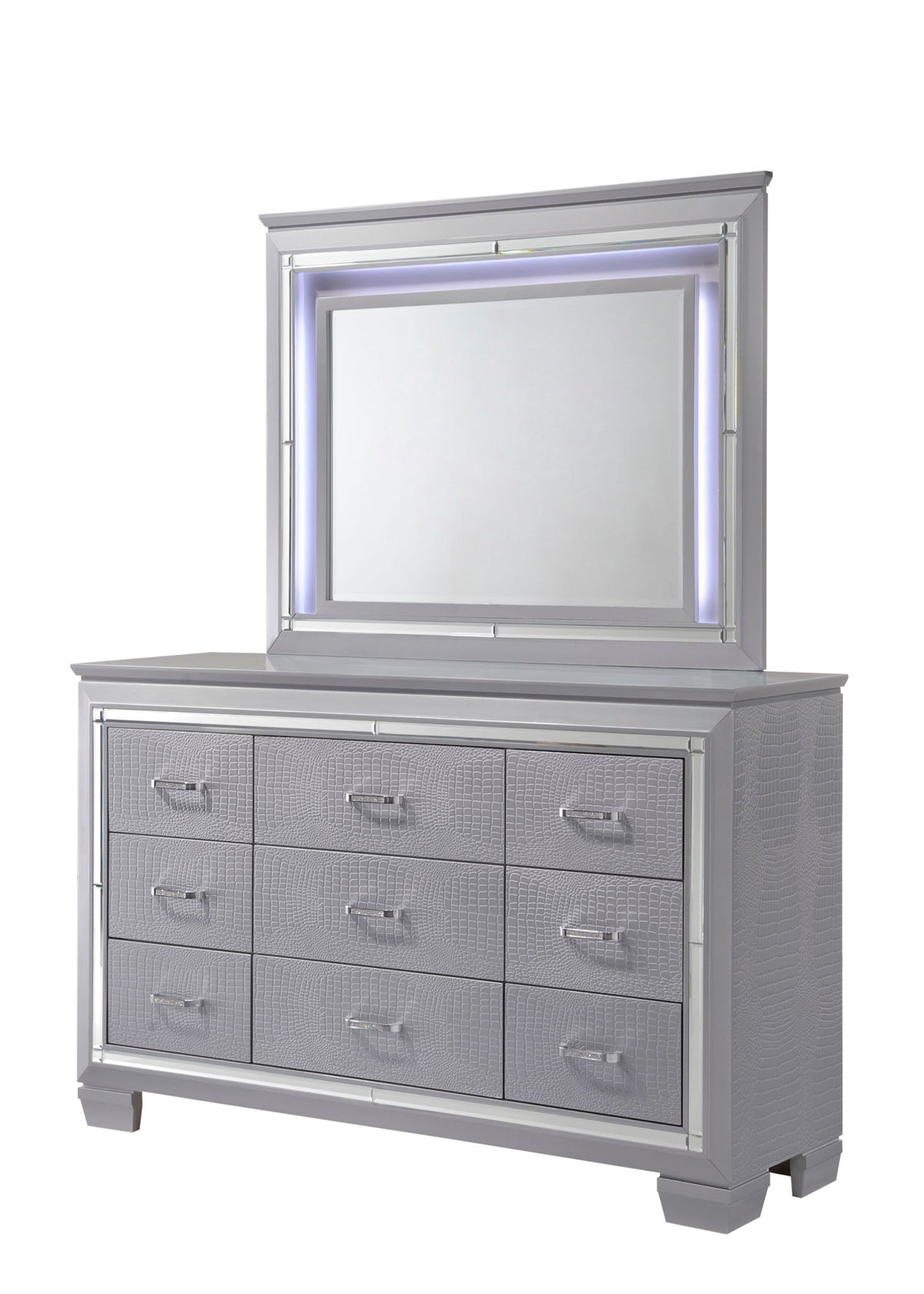 Lillian - Queen 4 Piece Bedroom Set - Gray