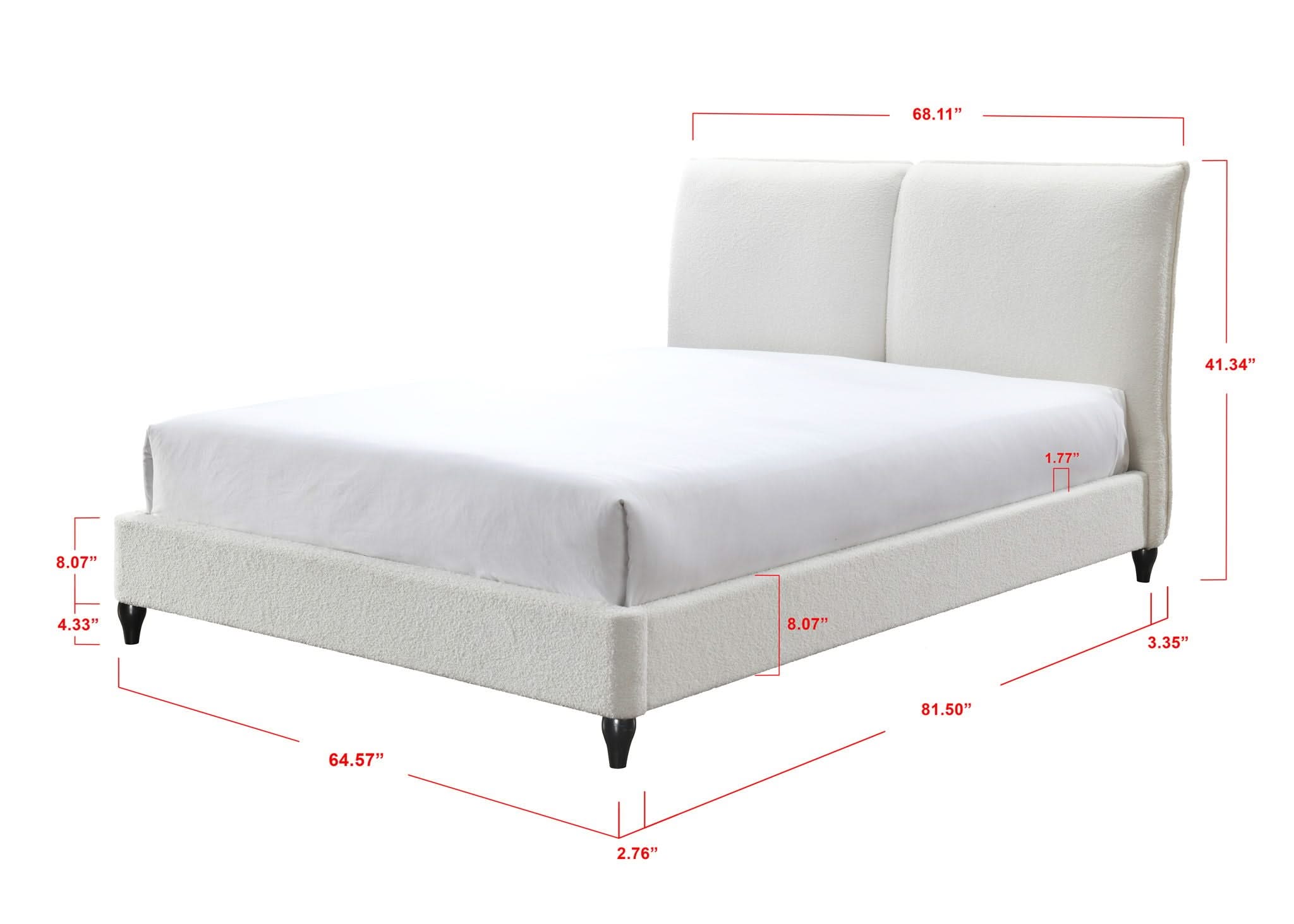 Jenn - Queen Upholstered Bed - White