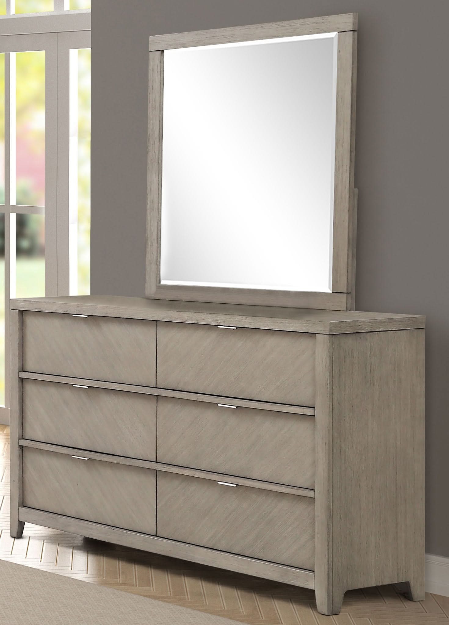 Design Style Mirror - Light Gray