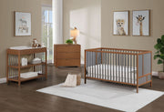 Pixie Finn - 3 In 1 Crib - Walnut Brown
