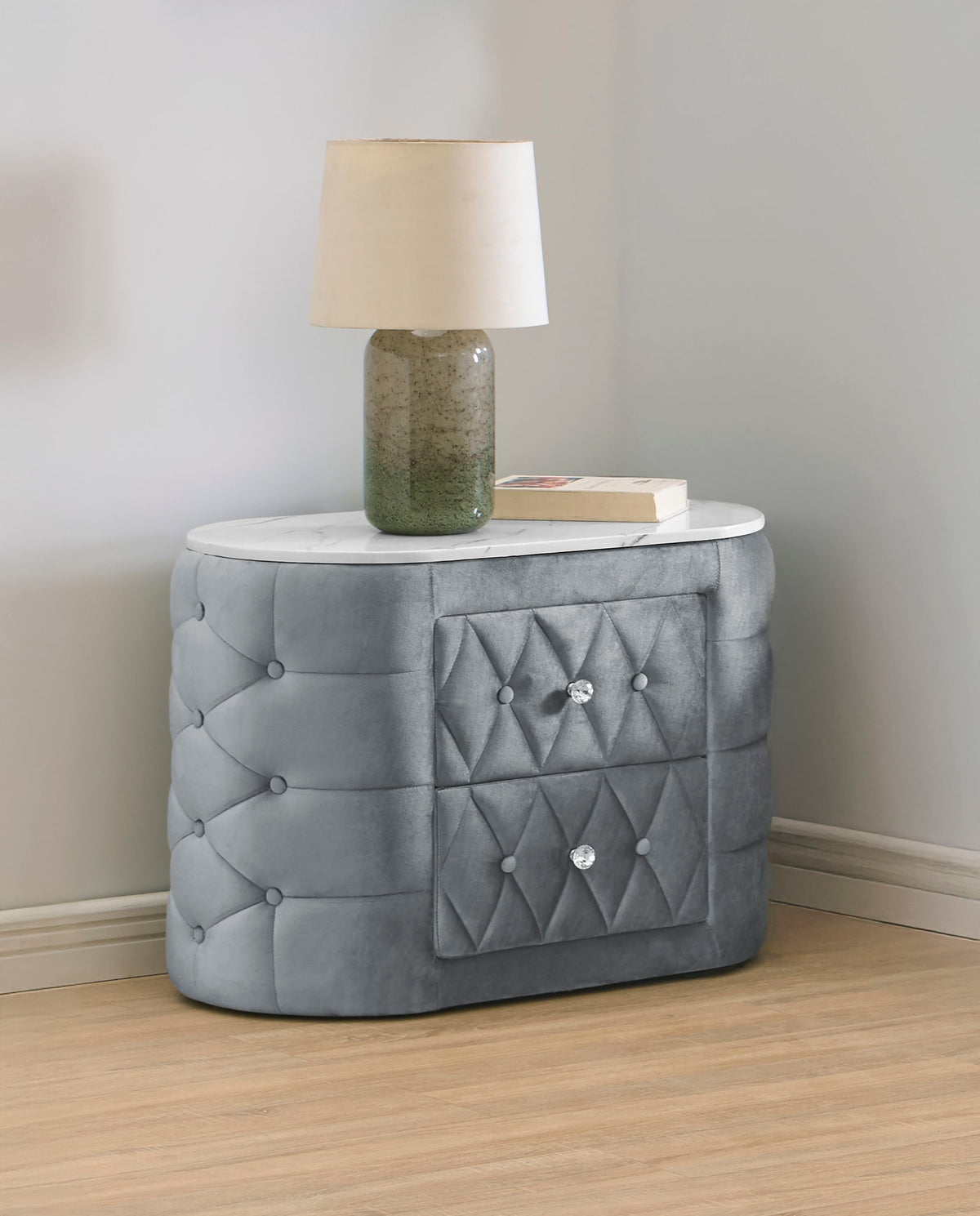 Natalia - Nightstand - Gray