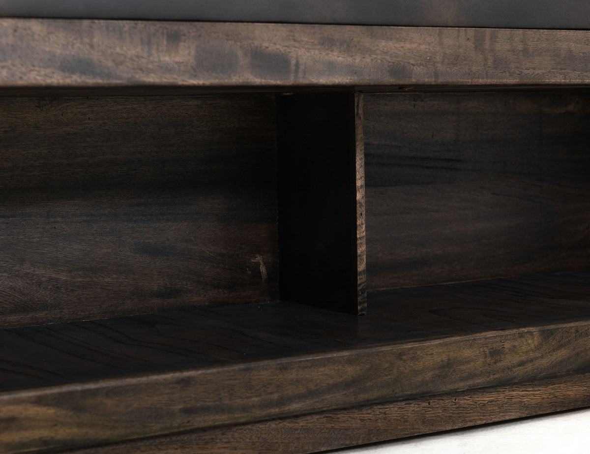 Balam - Wooden Bench With Cushioned Seat