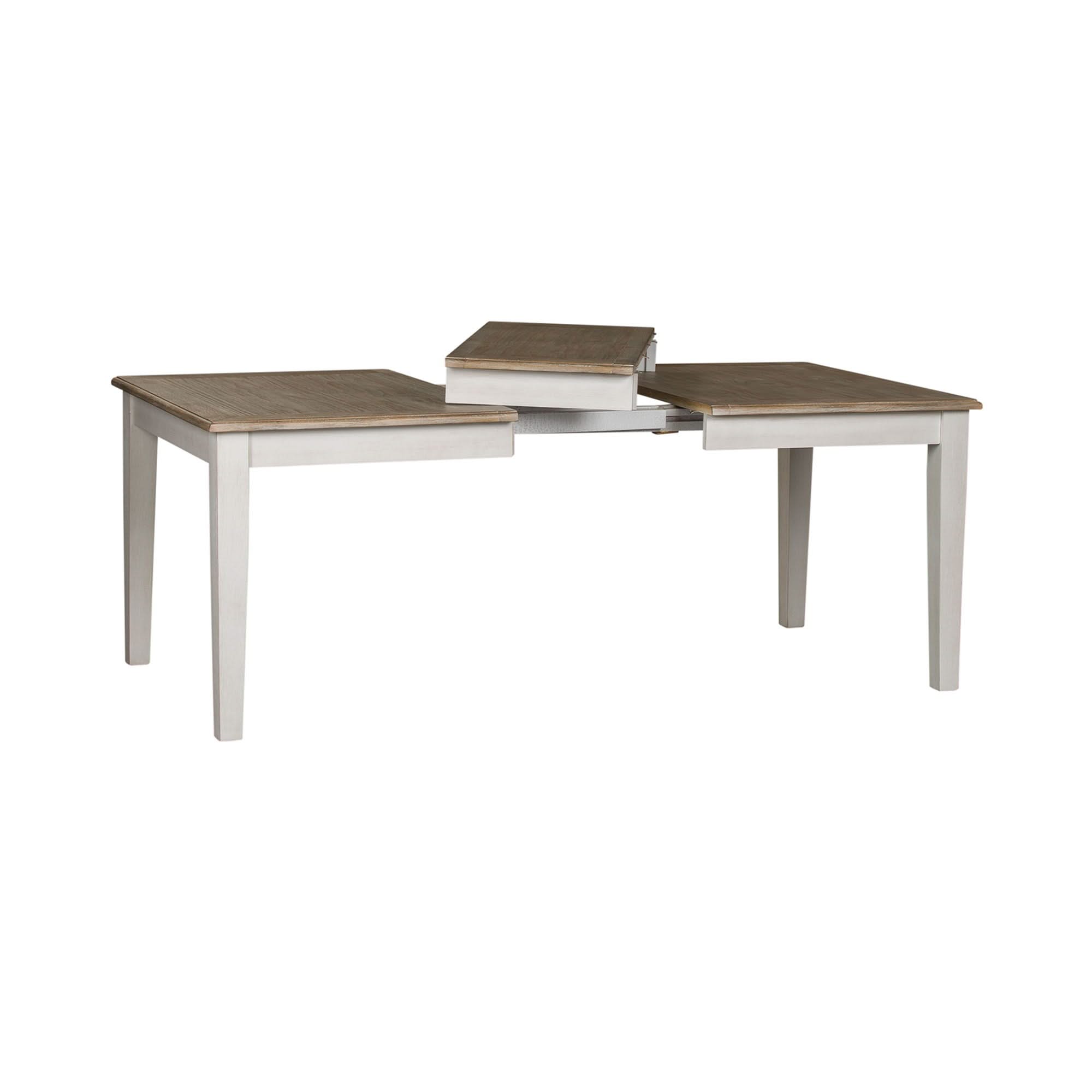Summerville - Rectangular Leg Table - Soft White Wash / Wirebrushed Gray