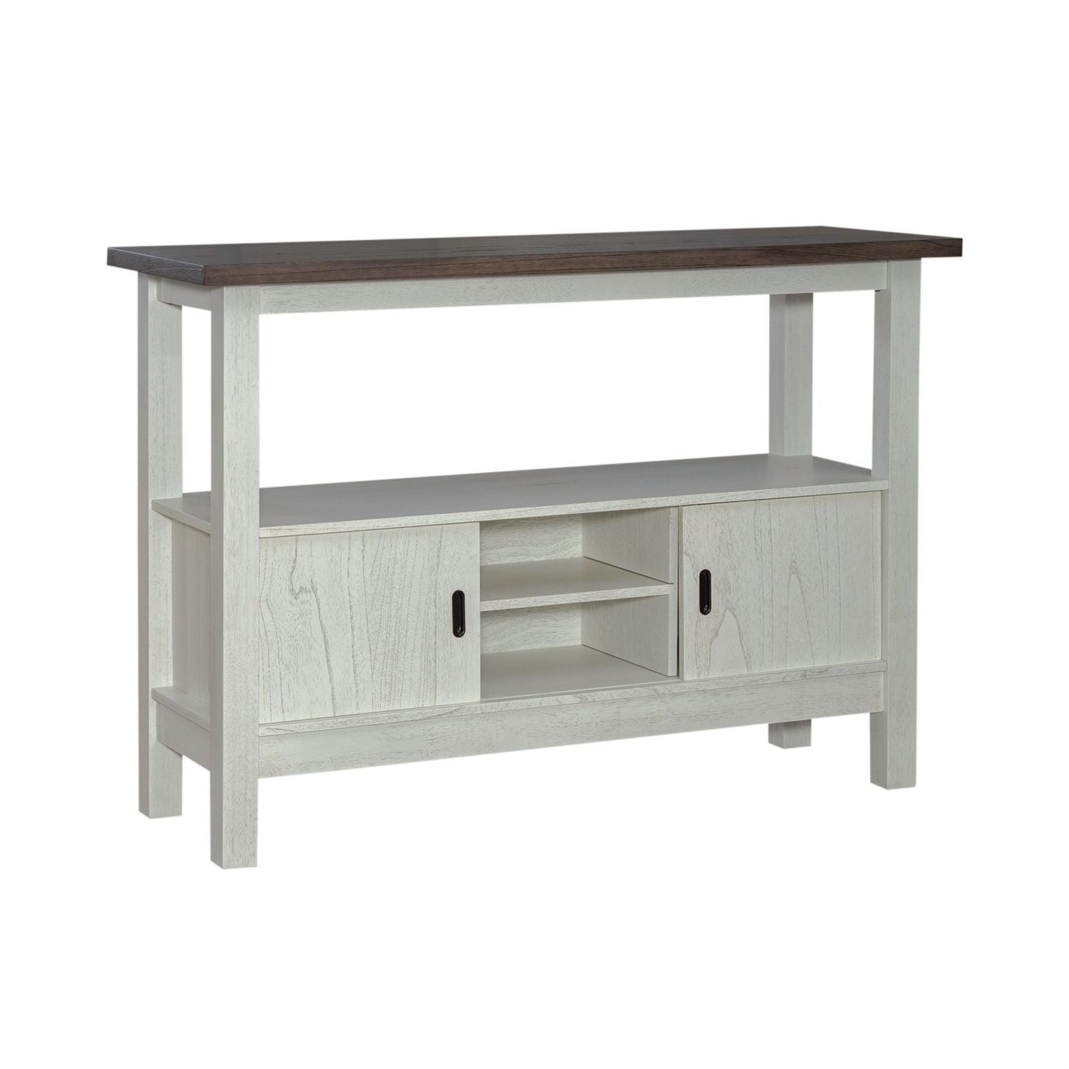 Brook Bay - Sideboard - Textured White / Carbon Gray