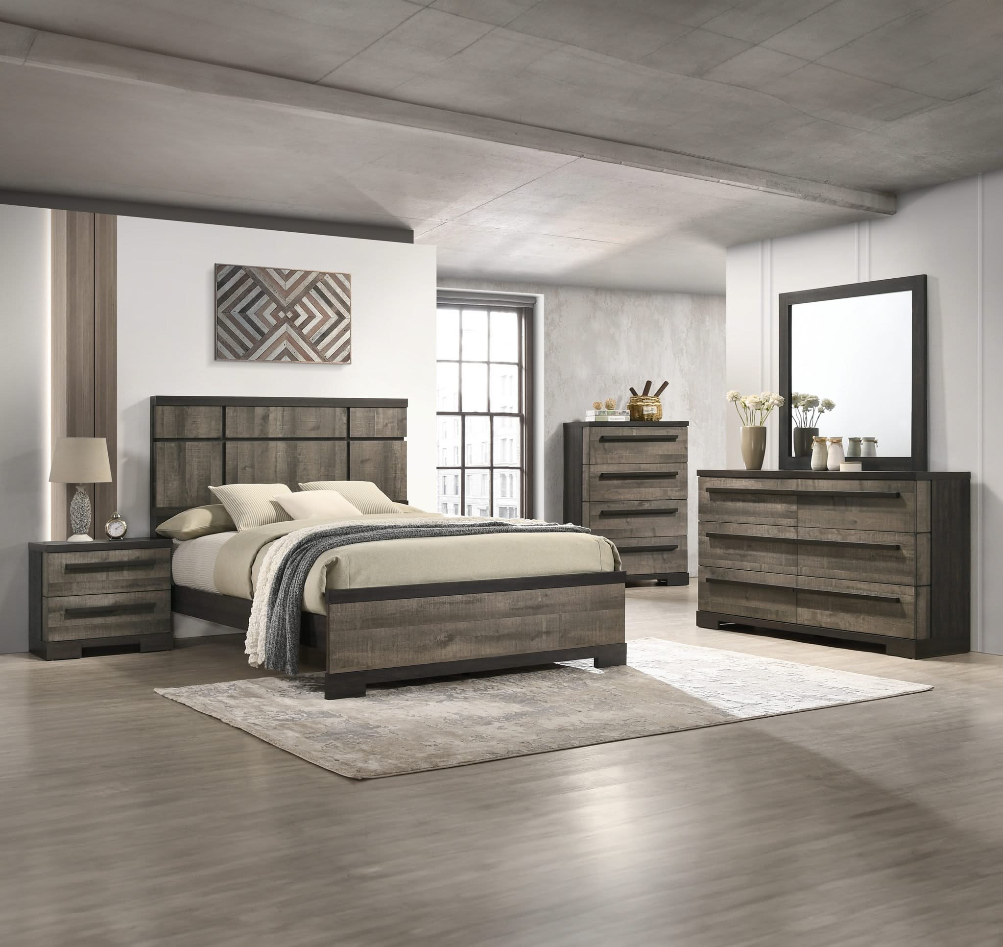 Remington - Queen 5 Piece Bedroom Set - Dark Brown