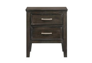Davidson Nutmeg Brown Modern 2 Drawer Nightstand